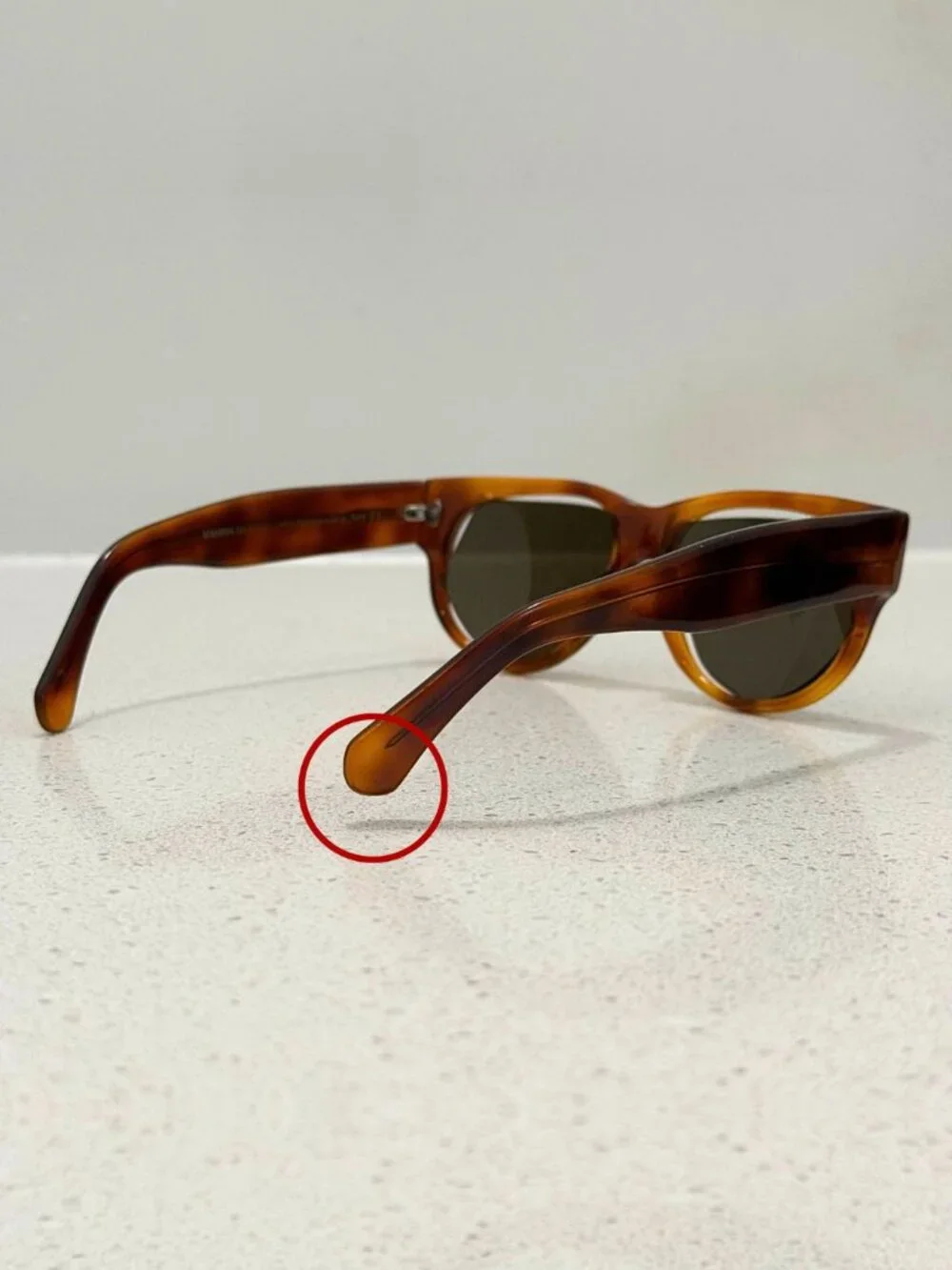 MAISON MARGIELA x CUTLER AND GROSS WRONG SIZE LENS TORTOISE SHELL SUNGLASSES